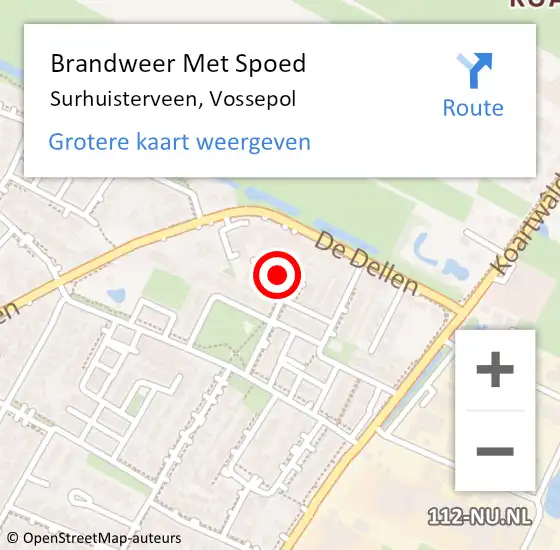 Locatie op kaart van de 112 melding: Brandweer Met Spoed Naar Surhuisterveen, Vossepol op 31 december 2021 15:54