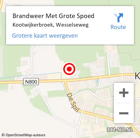 Locatie op kaart van de 112 melding: Brandweer Met Grote Spoed Naar Kootwijkerbroek, Wesselseweg op 31 december 2021 16:16