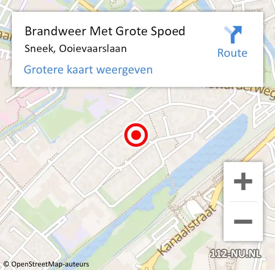 Locatie op kaart van de 112 melding: Brandweer Met Grote Spoed Naar Sneek, Ooievaarslaan op 31 december 2021 16:41