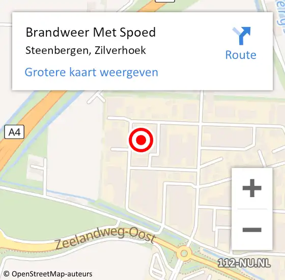 Locatie op kaart van de 112 melding: Brandweer Met Spoed Naar Steenbergen, Zilverhoek op 31 december 2021 16:52