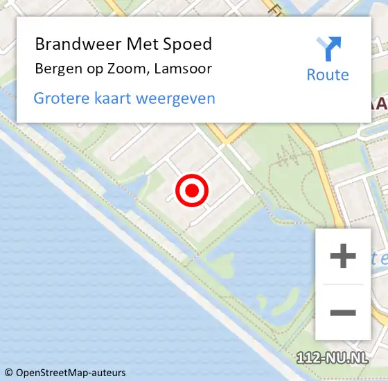 Locatie op kaart van de 112 melding: Brandweer Met Spoed Naar Bergen op Zoom, Lamsoor op 31 december 2021 16:53