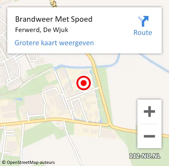 Locatie op kaart van de 112 melding: Brandweer Met Spoed Naar Ferwerd, De Wjuk op 31 december 2021 17:16