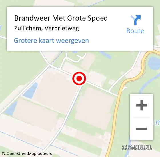 Locatie op kaart van de 112 melding: Brandweer Met Grote Spoed Naar Zuilichem, Verdrietweg op 31 december 2021 18:39