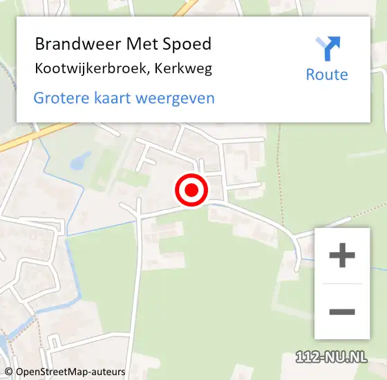 Locatie op kaart van de 112 melding: Brandweer Met Spoed Naar Kootwijkerbroek, Kerkweg op 31 december 2021 18:43