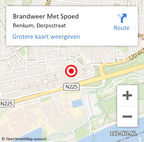 Locatie op kaart van de 112 melding: Brandweer Met Spoed Naar Renkum, Dorpsstraat op 31 december 2021 19:32