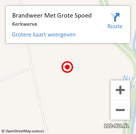 Locatie op kaart van de 112 melding: Brandweer Met Grote Spoed Naar Kerkwerve op 31 december 2021 19:46