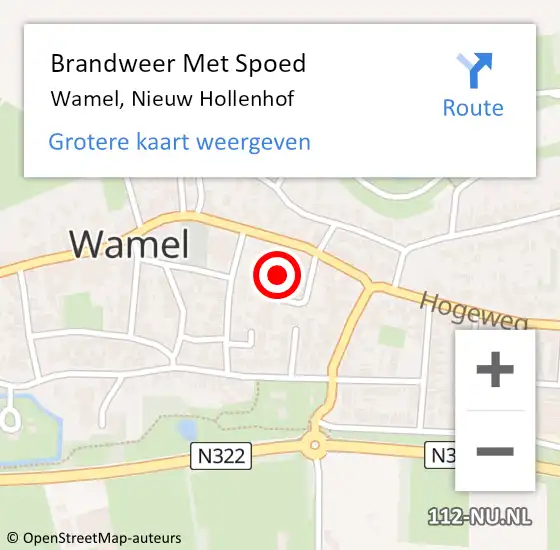 Locatie op kaart van de 112 melding: Brandweer Met Spoed Naar Wamel, Nieuw Hollenhof op 31 december 2021 20:30