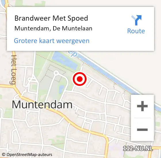 Locatie op kaart van de 112 melding: Brandweer Met Spoed Naar Muntendam, De Muntelaan op 31 december 2021 20:55