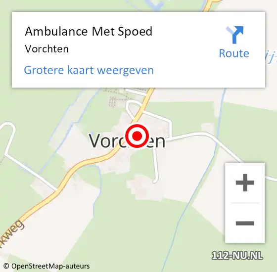 Locatie op kaart van de 112 melding: Ambulance Met Spoed Naar Vorchten op 31 december 2021 22:02