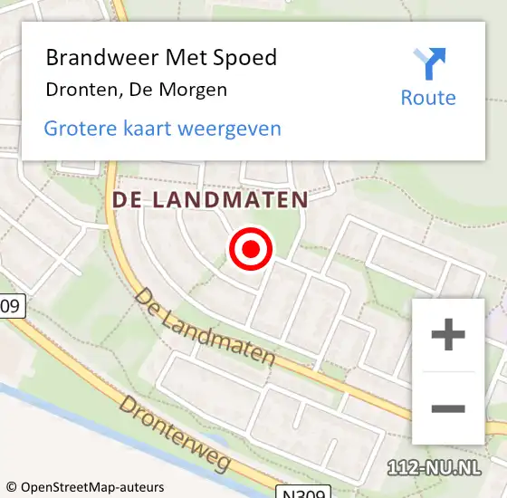 Locatie op kaart van de 112 melding: Brandweer Met Spoed Naar Dronten, De Morgen op 31 december 2021 22:28