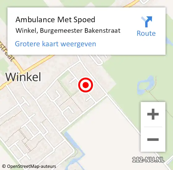 Locatie op kaart van de 112 melding: Ambulance Met Spoed Naar Winkel, Burgemeester Bakenstraat op 31 december 2021 22:37