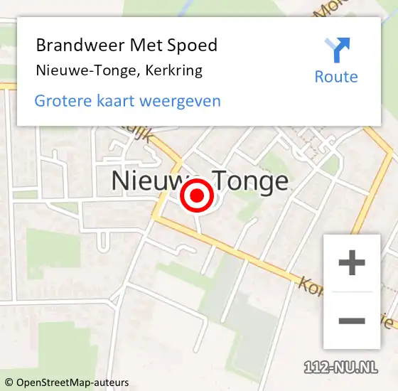 Locatie op kaart van de 112 melding: Brandweer Met Spoed Naar Nieuwe-Tonge, Kerkring op 31 december 2021 23:18