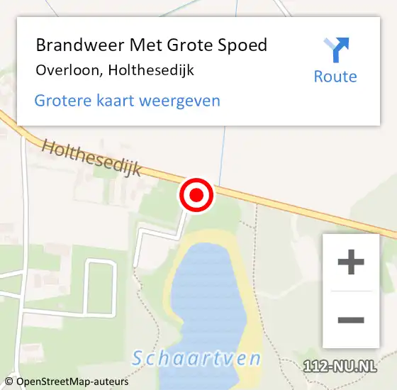 Locatie op kaart van de 112 melding: Brandweer Met Grote Spoed Naar Overloon, Holthesedijk op 31 december 2021 23:40