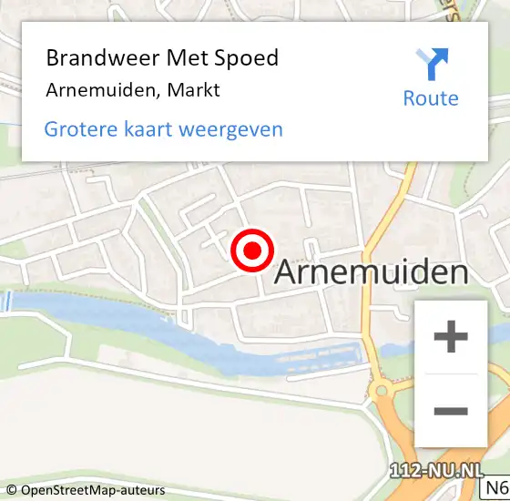 Locatie op kaart van de 112 melding: Brandweer Met Spoed Naar Arnemuiden, Markt op 1 januari 2022 00:02