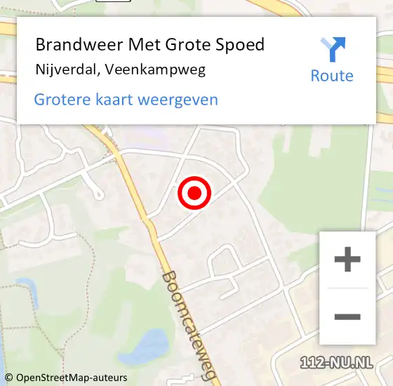 Locatie op kaart van de 112 melding: Brandweer Met Grote Spoed Naar Nijverdal, Veenkampweg op 1 januari 2022 00:06