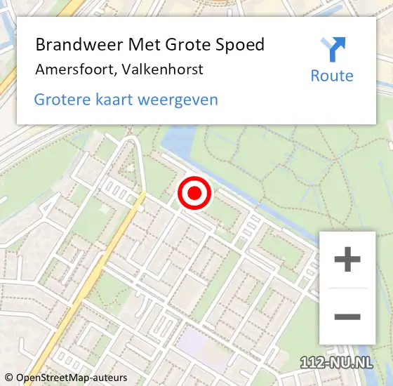 Locatie op kaart van de 112 melding: Brandweer Met Grote Spoed Naar Amersfoort, Valkenhorst op 1 januari 2022 00:24