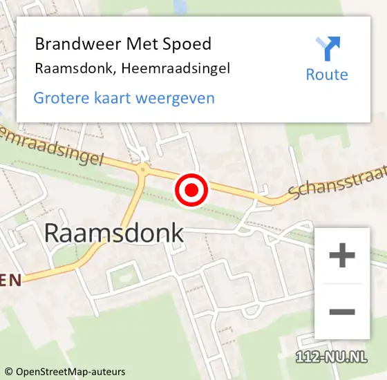 Locatie op kaart van de 112 melding: Brandweer Met Spoed Naar Raamsdonk, Heemraadsingel op 1 januari 2022 00:42