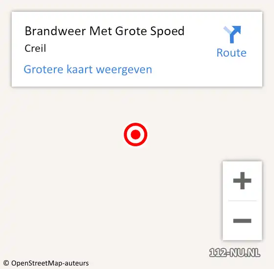 Locatie op kaart van de 112 melding: Brandweer Met Grote Spoed Naar Creil op 4 juli 2014 00:25