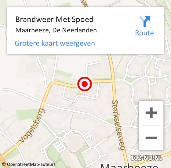 Locatie op kaart van de 112 melding: Brandweer Met Spoed Naar Maarheeze, De Neerlanden op 1 januari 2022 00:47