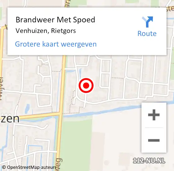 Locatie op kaart van de 112 melding: Brandweer Met Spoed Naar Venhuizen, Rietgors op 1 januari 2022 01:02