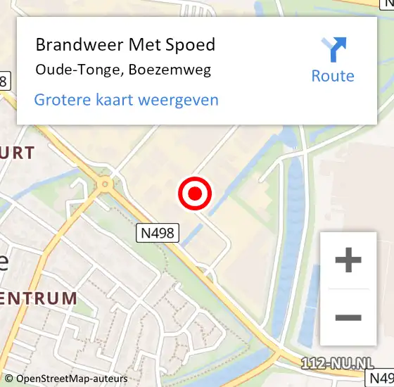 Locatie op kaart van de 112 melding: Brandweer Met Spoed Naar Oude-Tonge, Boezemweg op 1 januari 2022 01:19