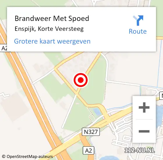 Locatie op kaart van de 112 melding: Brandweer Met Spoed Naar Enspijk, Korte Veersteeg op 1 januari 2022 01:22