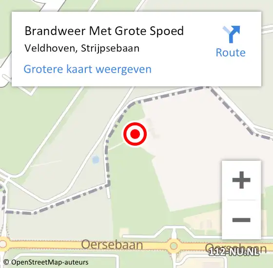 Locatie op kaart van de 112 melding: Brandweer Met Grote Spoed Naar Veldhoven, Strijpsebaan op 1 januari 2022 01:34