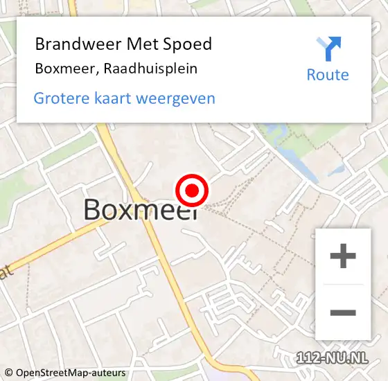 Locatie op kaart van de 112 melding: Brandweer Met Spoed Naar Boxmeer, Raadhuisplein op 1 januari 2022 01:53