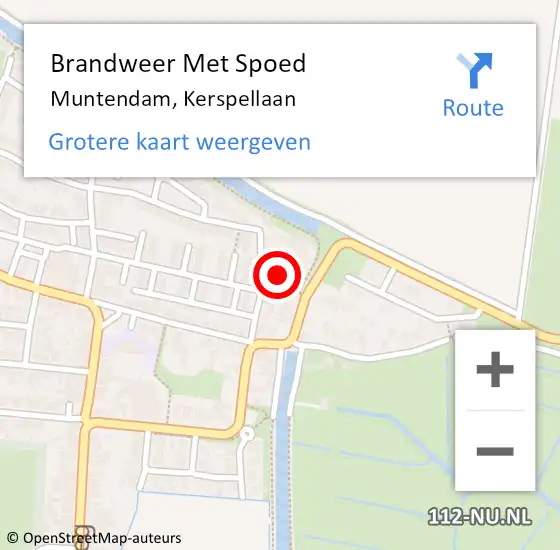 Locatie op kaart van de 112 melding: Brandweer Met Spoed Naar Muntendam, Kerspellaan op 1 januari 2022 01:56