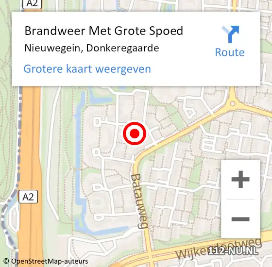 Locatie op kaart van de 112 melding: Brandweer Met Grote Spoed Naar Nieuwegein, Donkeregaarde op 1 januari 2022 03:26