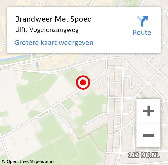 Locatie op kaart van de 112 melding: Brandweer Met Spoed Naar Ulft, Vogelenzangweg op 1 januari 2022 03:27