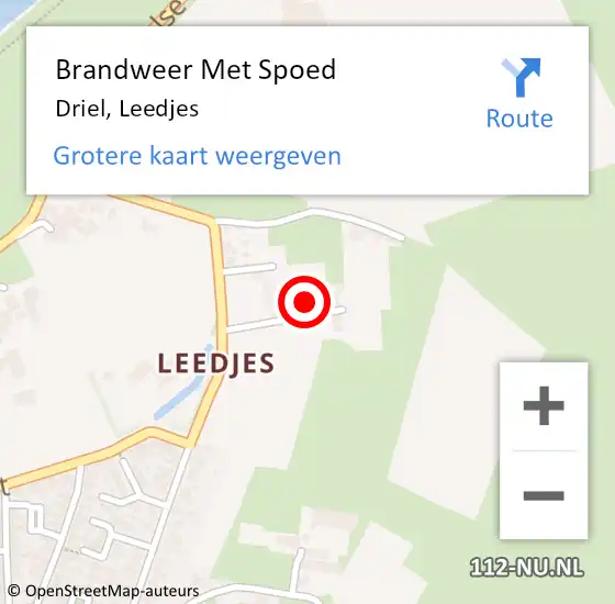 Locatie op kaart van de 112 melding: Brandweer Met Spoed Naar Driel, Leedjes op 1 januari 2022 05:11