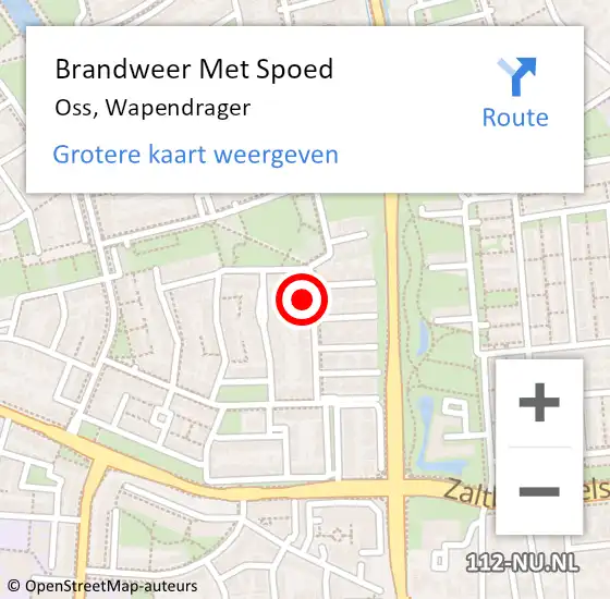 Locatie op kaart van de 112 melding: Brandweer Met Spoed Naar Oss, Wapendrager op 1 januari 2022 05:52