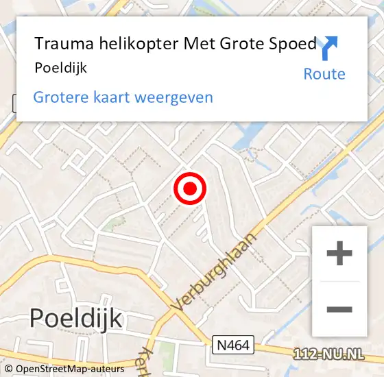 Locatie op kaart van de 112 melding: Trauma helikopter Met Grote Spoed Naar Poeldijk op 1 januari 2022 07:01