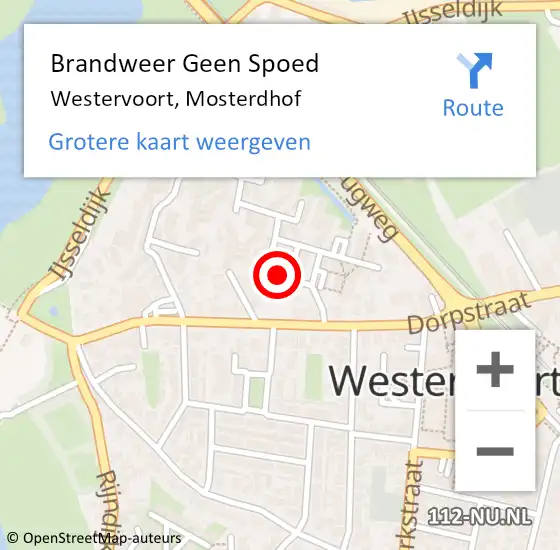 Locatie op kaart van de 112 melding: Brandweer Geen Spoed Naar Westervoort, Mosterdhof op 1 januari 2022 11:49