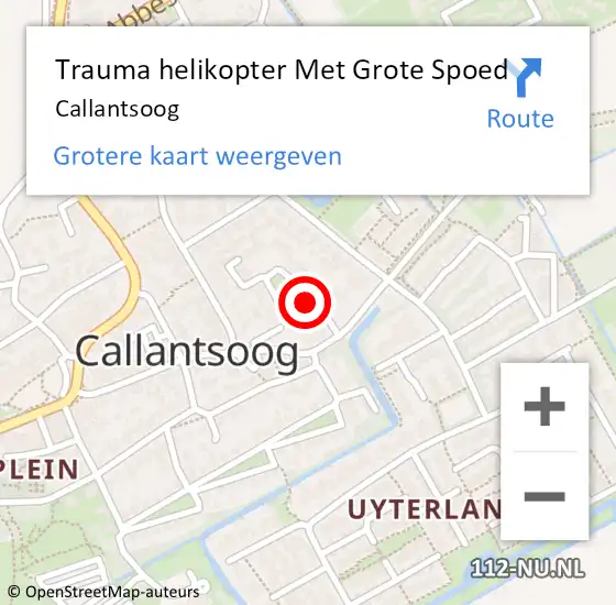 Locatie op kaart van de 112 melding: Trauma helikopter Met Grote Spoed Naar Callantsoog op 1 januari 2022 12:59