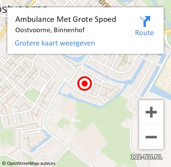 Locatie op kaart van de 112 melding: Ambulance Met Grote Spoed Naar Oostvoorne, Binnenhof op 1 januari 2022 15:28