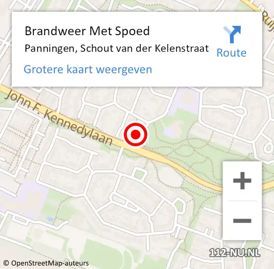 Locatie op kaart van de 112 melding: Brandweer Met Spoed Naar Panningen, Schout van der Kelenstraat op 1 januari 2022 16:39