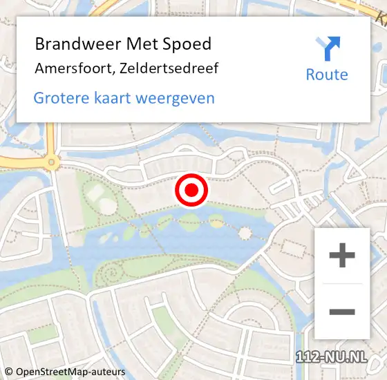 Locatie op kaart van de 112 melding: Brandweer Met Spoed Naar Amersfoort, Zeldertsedreef op 1 januari 2022 18:04