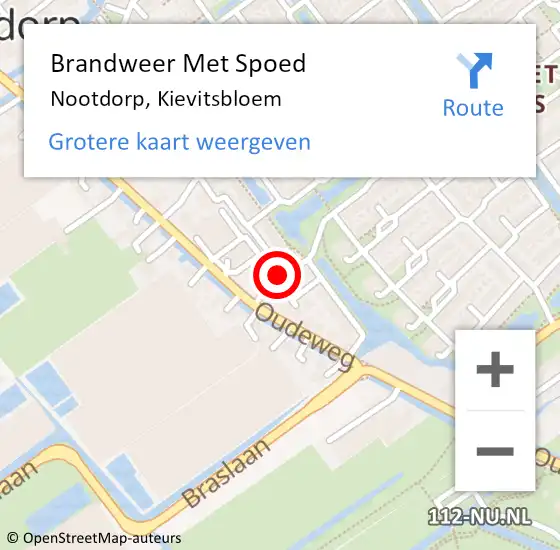 Locatie op kaart van de 112 melding: Brandweer Met Spoed Naar Nootdorp, Kievitsbloem op 1 januari 2022 18:56