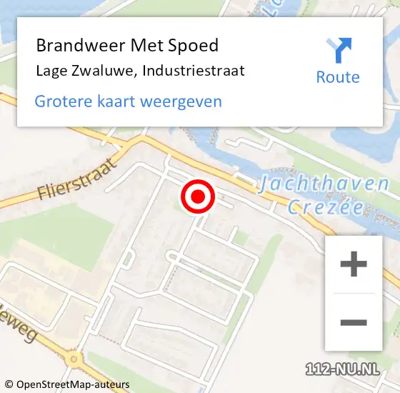 Locatie op kaart van de 112 melding: Brandweer Met Spoed Naar Lage Zwaluwe, Industriestraat op 1 januari 2022 20:55