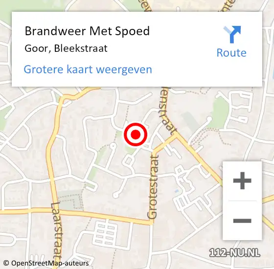 Locatie op kaart van de 112 melding: Brandweer Met Spoed Naar Goor, Bleekstraat op 1 januari 2022 23:34