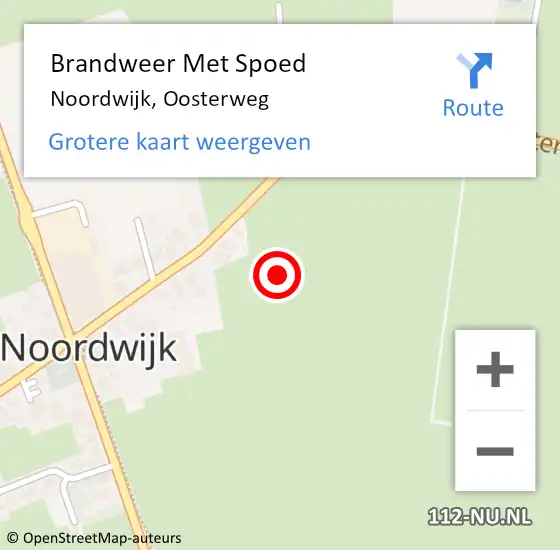 Locatie op kaart van de 112 melding: Brandweer Met Spoed Naar Noordwijk, Oosterweg op 2 januari 2022 14:02