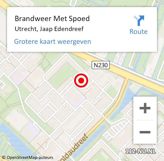 Locatie op kaart van de 112 melding: Brandweer Met Spoed Naar Utrecht, Jaap Edendreef op 2 januari 2022 14:29