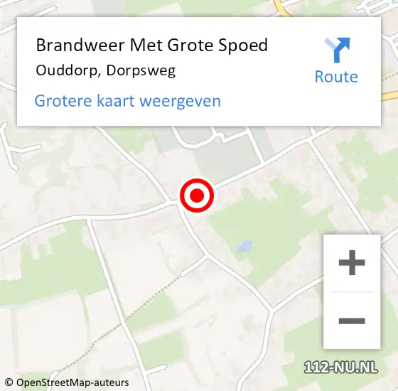 Locatie op kaart van de 112 melding: Brandweer Met Grote Spoed Naar Ouddorp, Dorpsweg op 2 januari 2022 15:10