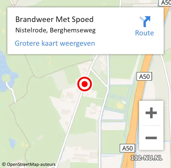 Locatie op kaart van de 112 melding: Brandweer Met Spoed Naar Nistelrode, Berghemseweg op 2 januari 2022 23:07