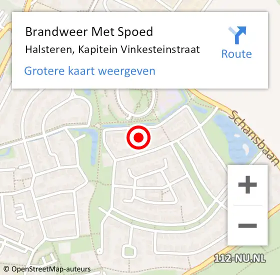 Locatie op kaart van de 112 melding: Brandweer Met Spoed Naar Halsteren, Kapitein Vinkesteinstraat op 2 januari 2022 23:24