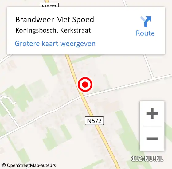 Locatie op kaart van de 112 melding: Brandweer Met Spoed Naar Koningsbosch, Kerkstraat op 3 januari 2022 09:18