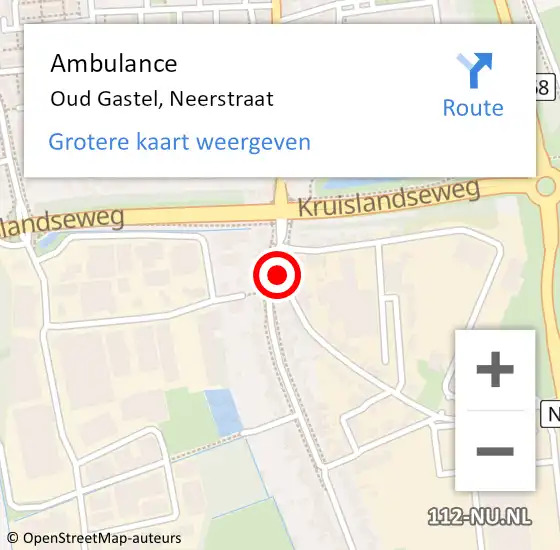 Locatie op kaart van de 112 melding: Ambulance Oud Gastel, Neerstraat op 4 juli 2014 10:02