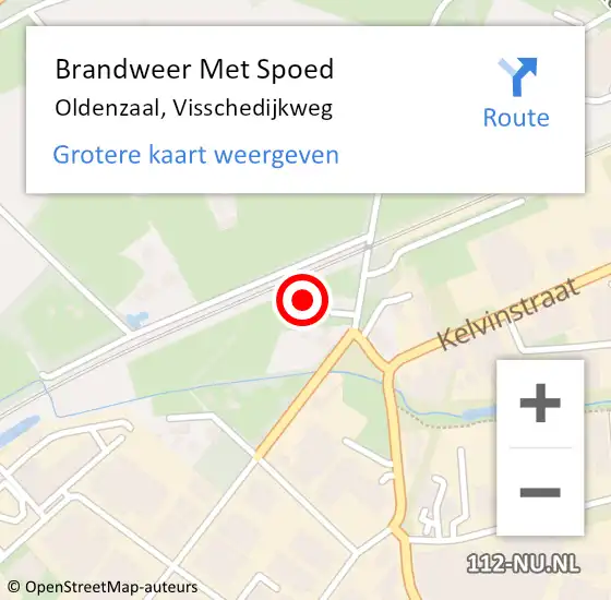 Locatie op kaart van de 112 melding: Brandweer Met Spoed Naar Oldenzaal, Visschedijkweg op 3 januari 2022 14:13